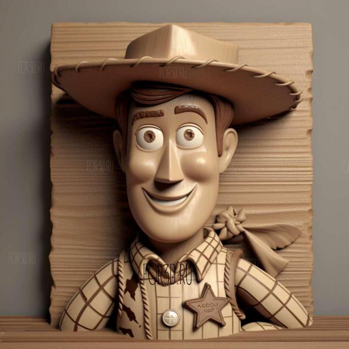 toy story woody 4 stl model for CNC
